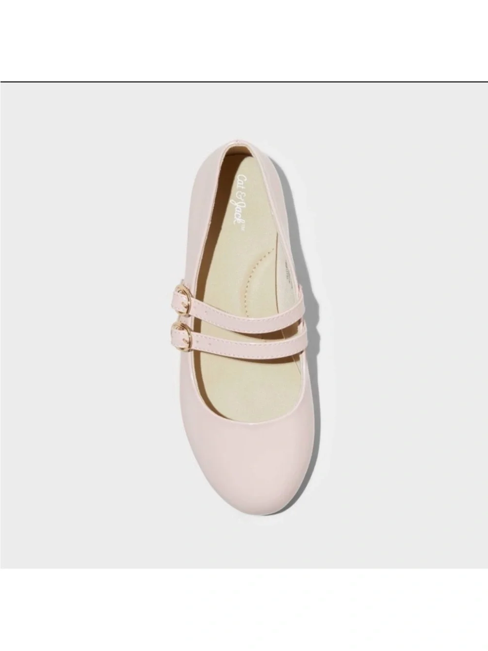 Cat & Jack Amelia Light Pink Double-Strap Mary Jane Shoes